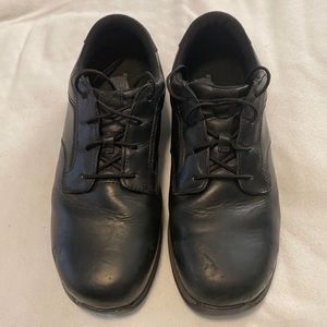 Red Wing COMFORTPRO shoes. NON-METALLIC TOE Meets ASTM Safety Standards. 2E